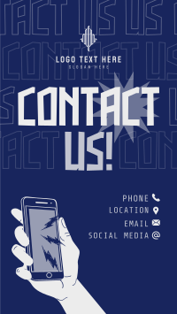 Quirky and Bold Contact Us Instagram Story Design