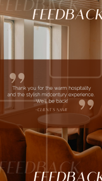 Minimalist Hotel Feedback Instagram story Image Preview