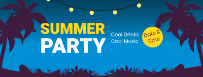 Summer Night Party Facebook cover Image Preview