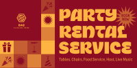 Retro Party Rental Twitter Post Image Preview