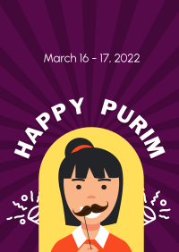 Girl Attending Purim Poster Image Preview