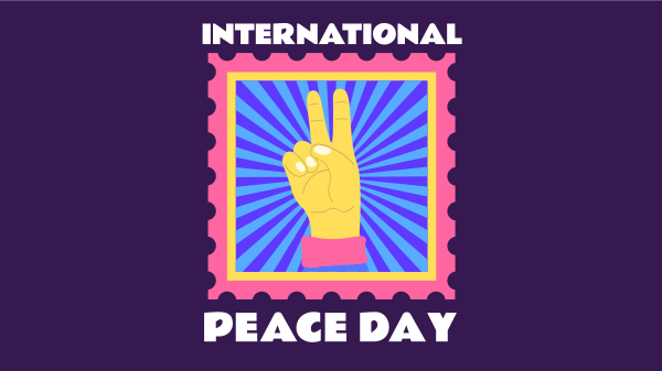 Peace Day Stamp Facebook Event Cover Design