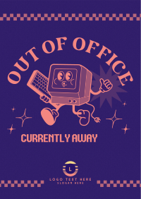 Retro Out Of Office Poster Preview