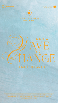 Wave Change Ocean Day Facebook story Image Preview