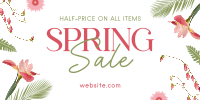 Sale of Spring Twitter Post Design