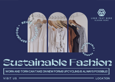 Minimalist Sustainable Fashion Postcard Image Preview