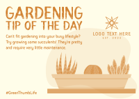 Gardening Tips Postcard Design