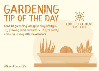 Gardening Tips Postcard Image Preview