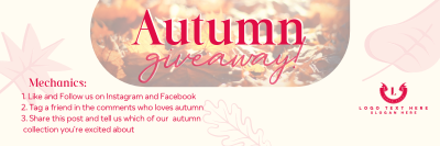 Autumn Leaves Giveaway Twitter header (cover) Image Preview