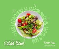 Vegan Salad Bowl Facebook Post Design