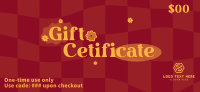 Groovy Retro Gift Certificate Design