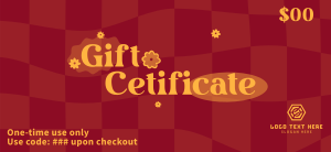 Groovy Retro Gift Certificate Image Preview
