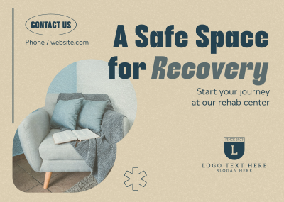 Minimalist Recovery House Postcard Image Preview