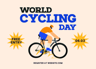 World Bicycle Day Postcard Image Preview