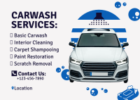 New Carwash Company Postcard Design