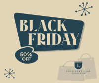 Retro Black Friday Facebook post BrandCrowd Facebook post Maker