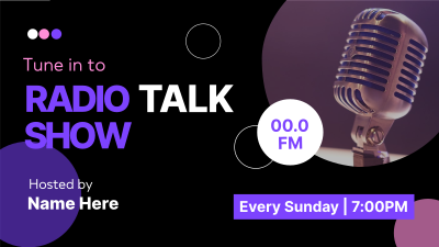 Radio Talk Show Facebook Event Cover Image Preview