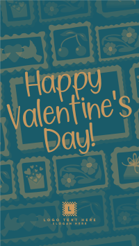 Rustic Retro Valentines Greeting Facebook Story Design