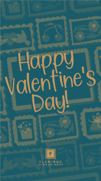 Rustic Retro Valentines Greeting Facebook story Image Preview