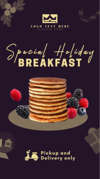 Holiday Breakfast Restaurant Facebook Story Design
