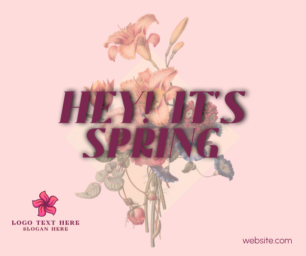 Vintage Spring Facebook Post Design Image Preview