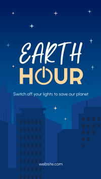 Earth Hour Cityscape Instagram story Image Preview