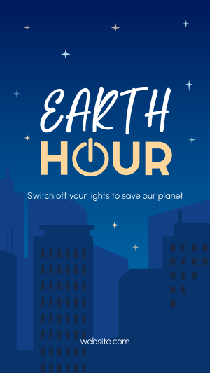 Earth Hour Cityscape Instagram story Image Preview