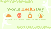 Health Day Tips Facebook Event Cover Design
