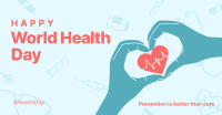 Health Day Hands Facebook Ad Design