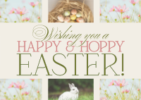 Rustic Easter Greeting Postcard Design