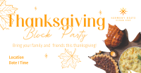 Thanksgiving Block Party Facebook Ad Design