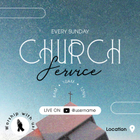 Worship with us Instagram post Image Preview