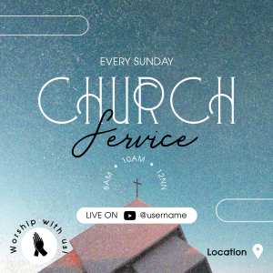 Worship with us Instagram post Image Preview