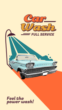 Retro Car Wash Facebook Story Design