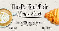 Perfect Coffee Croissant Facebook Ad Design