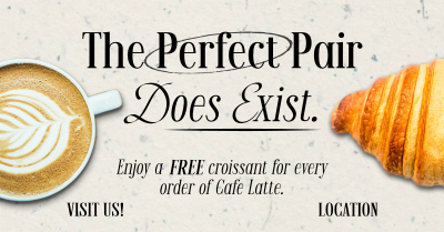 Perfect Coffee Croissant Facebook ad Image Preview