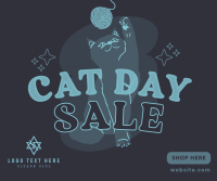 Meow Day Sale Facebook Post Design
