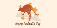 Kangaroo Australia Day Twitter Post Design