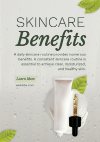 Skincare Benefits Organic Poster Design