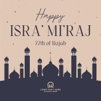 Isra' Mi'raj Spiritual Night Instagram Post Design