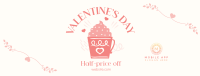 Valentine's Day Cafe Sale Facebook cover Image Preview