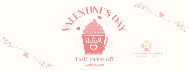 Valentine's Day Cafe Sale Facebook Cover Design Image Preview