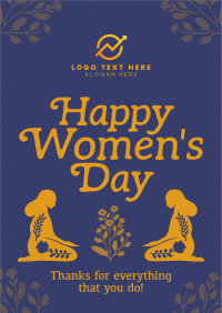 Rustic International Women's Day Flyer Design