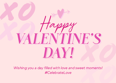 Celebrate Love this Valentines Postcard Image Preview