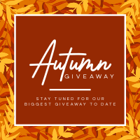 Leafy Autumn Giveaway Instagram Post Design