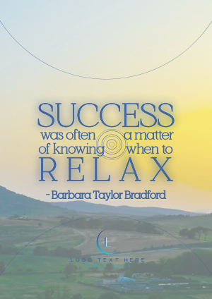 Relax Motivation Quote Flyer Image Preview