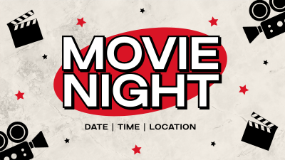 Grunge Movie Night Facebook event cover Image Preview