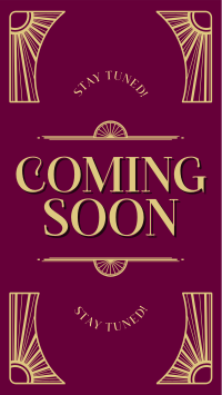 Coming Soon Art Deco TikTok video Image Preview