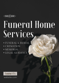 Funeral White Rose Poster Image Preview