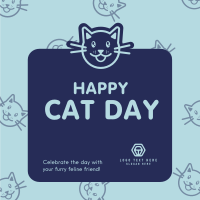 Cat Day Greeting Instagram Post Design